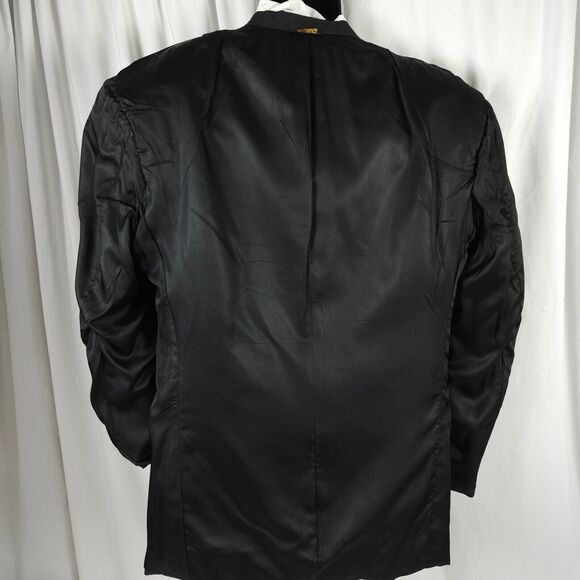 Austin Reed Mens 40R Gray Wool Striped 2 Button Ventless Blazer Sports Coat - Picture 7 of 10